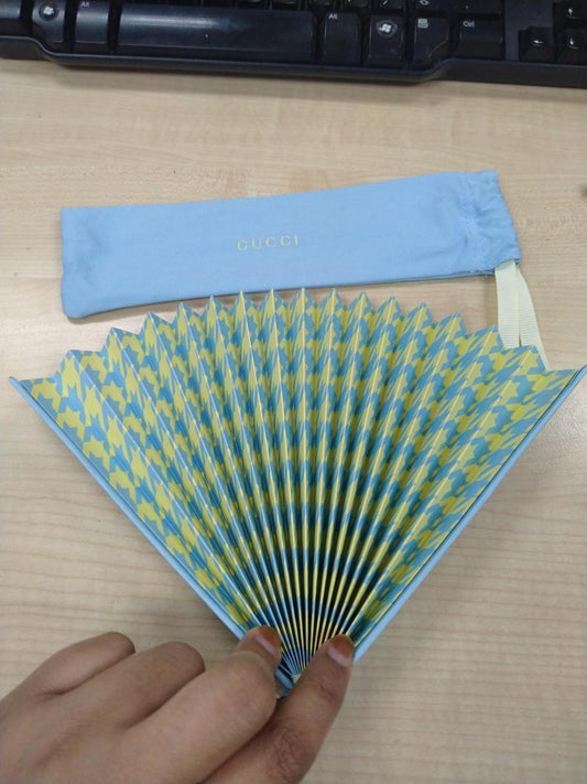 Gucci Summer Collection hand Fan with Pouch novelty