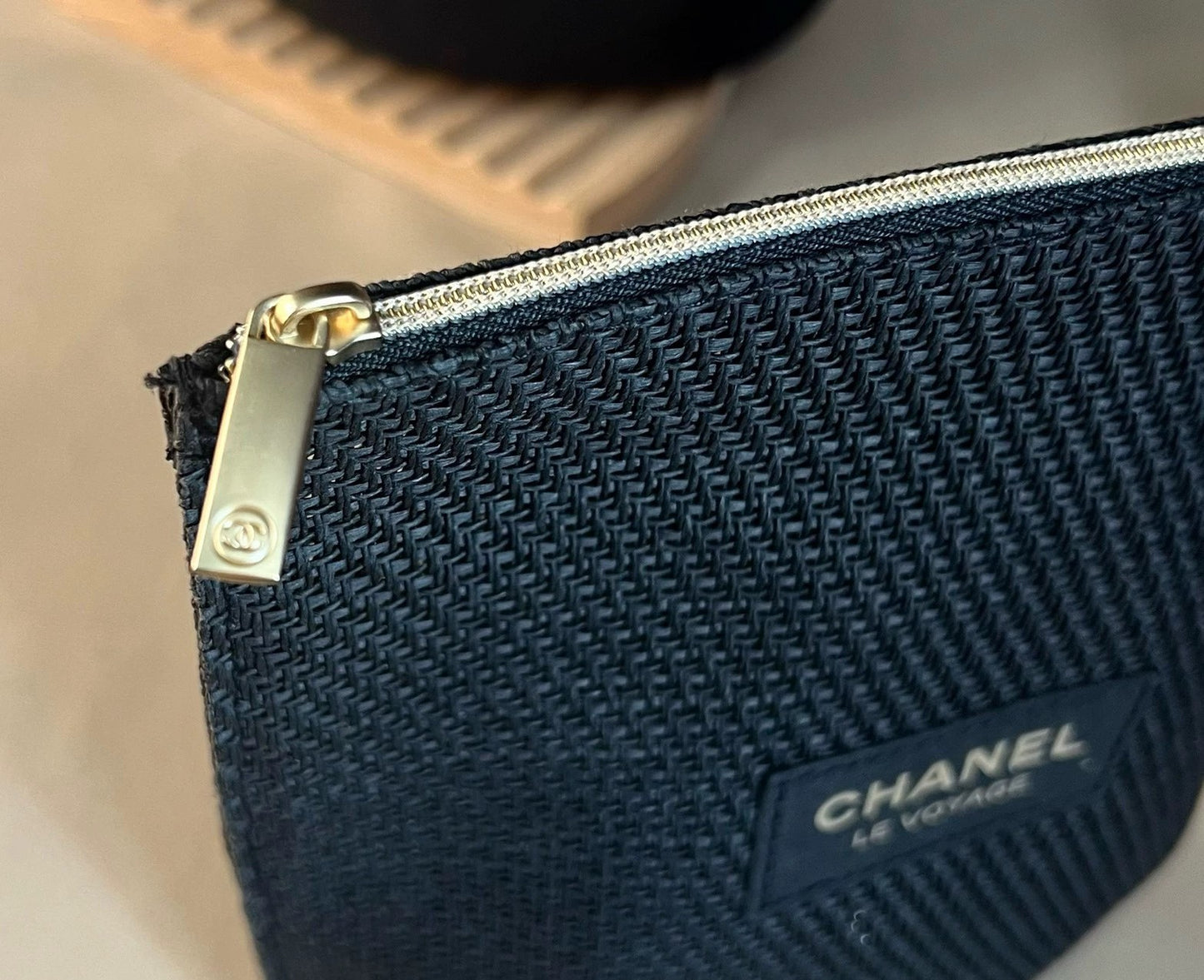 Chanel Rattan Pouch Makeup wash Bag