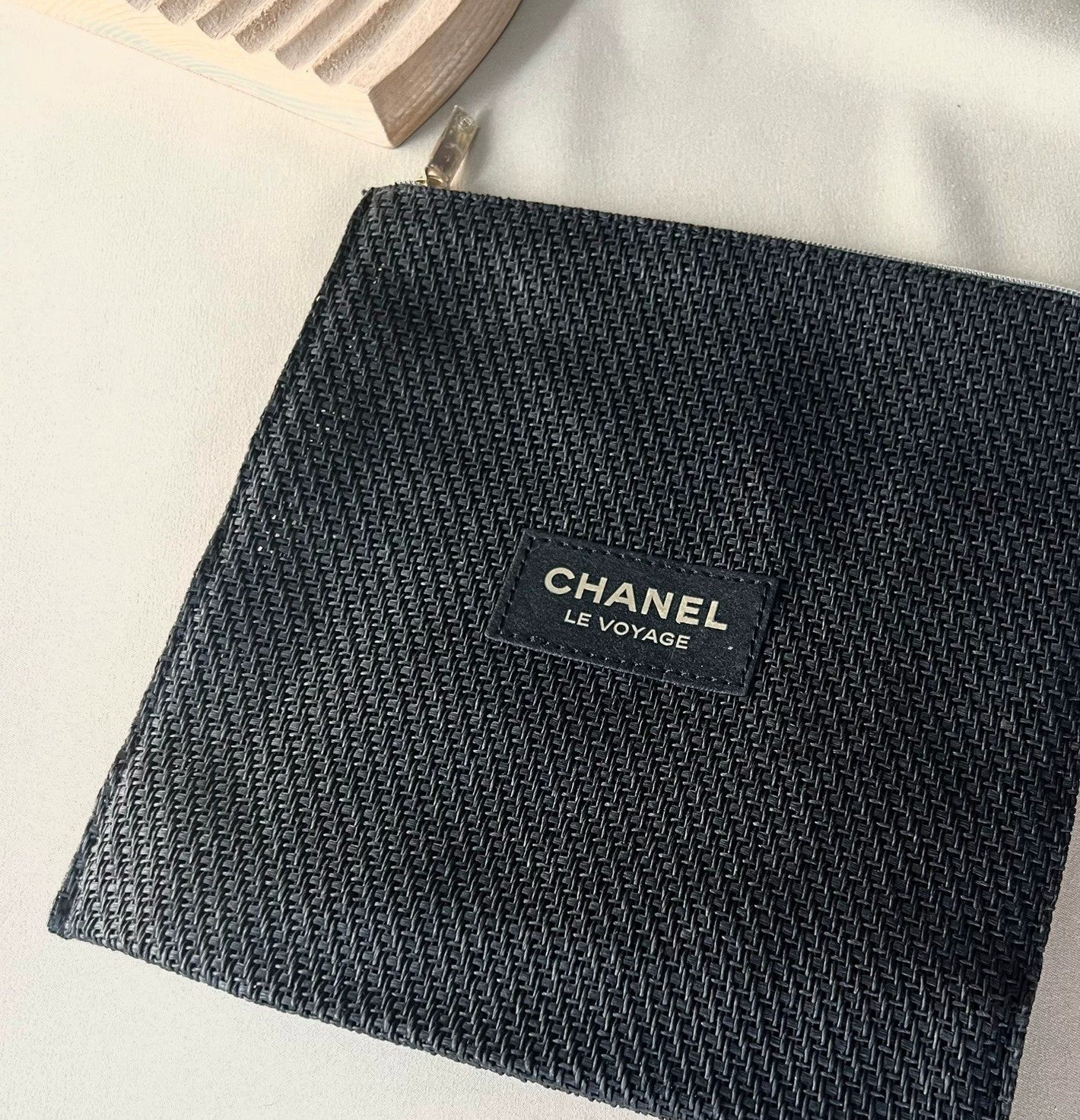 Chanel Rattan Pouch Makeup wash Bag