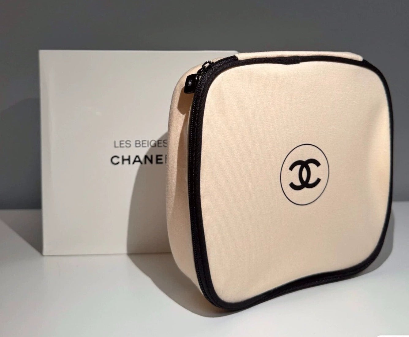 Chanel Les Beige Cotton Makeup Storage Pouch Bag  VIP gift