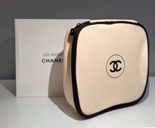 Chanel Les Beige Cotton Makeup Storage Pouch Bag  VIP gift