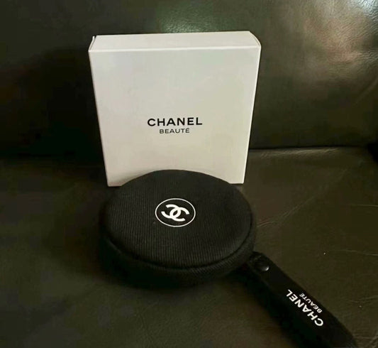 Chanel 2024 Small round earbuds storage pouch