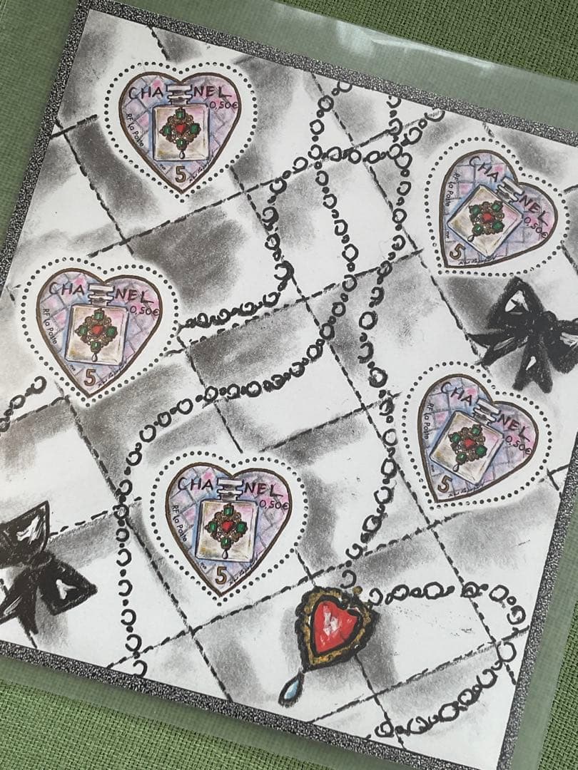 Chanel Out of Print Greeting Card and stamp sheet Collection