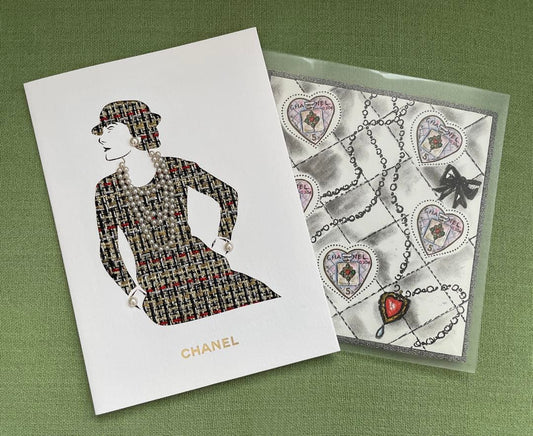 Chanel Out of Print Greeting Card and stamp sheet Collection