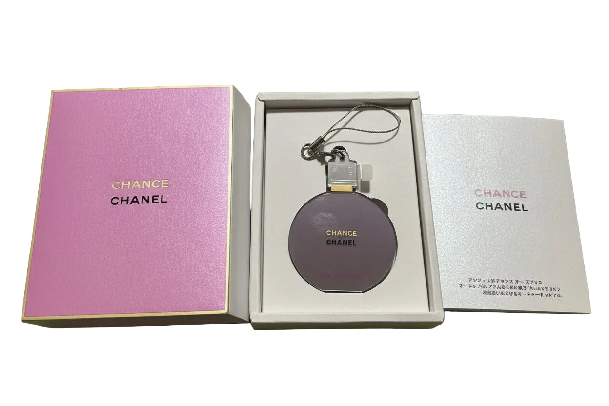 Chanel chance bottle charm with small jelly pouch