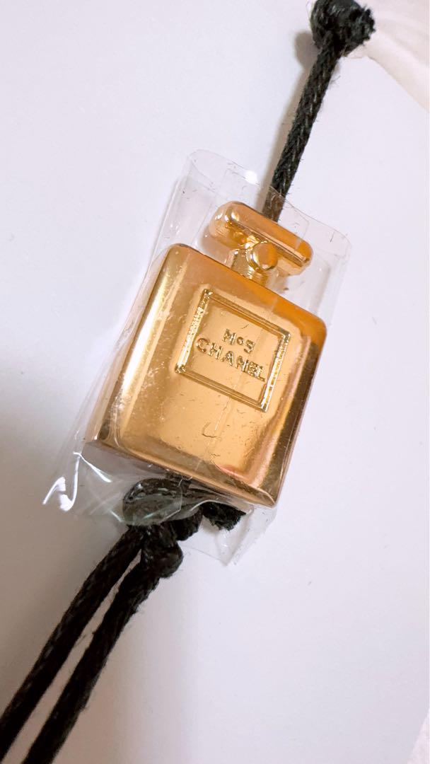 Chanel No. 5 Perfume Bottel Pendant Luxuries Leather String Bracelet