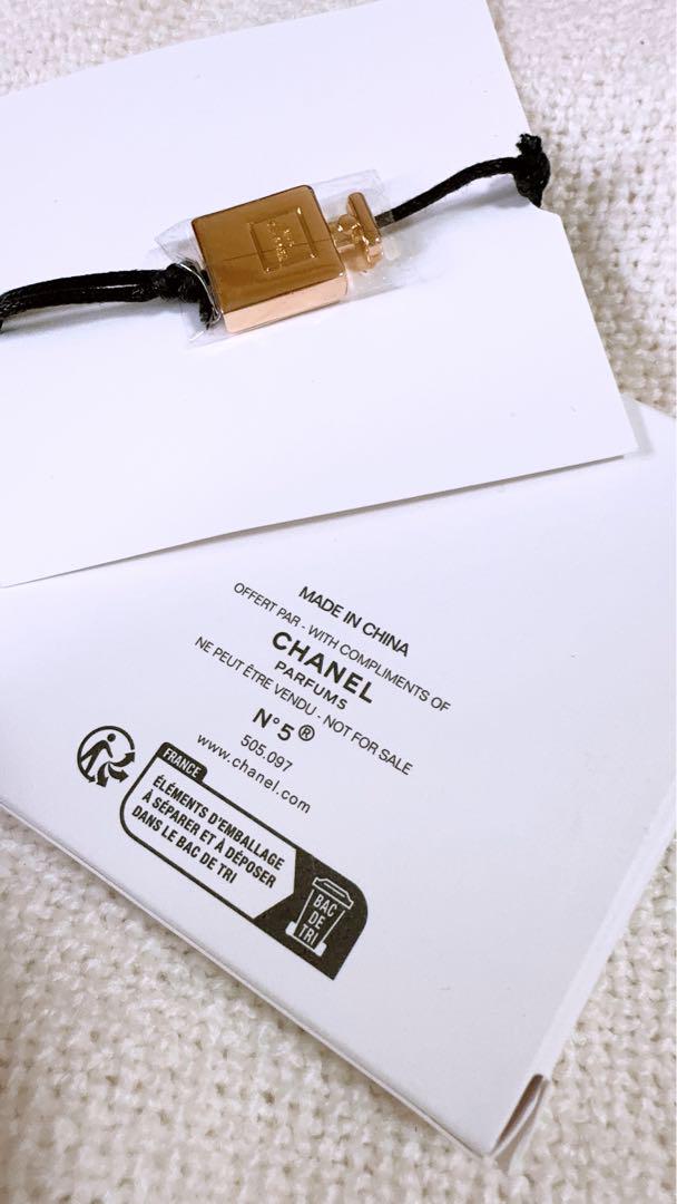 Chanel No. 5 Perfume Bottel Pendant Luxuries Leather String Bracelet