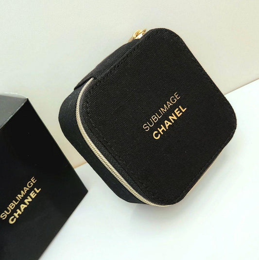 Chanel sublimage Small Lipstick Compact Velvet Pouch with Mirror Makeup Bag VIP gift