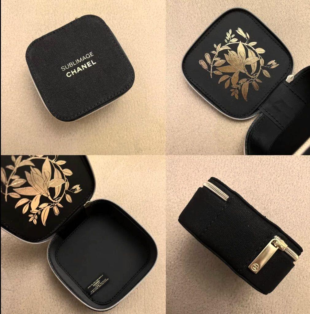 Chanel sublimage Small Lipstick Compact Velvet Pouch with Mirror  Makeup Bag  VIP gift