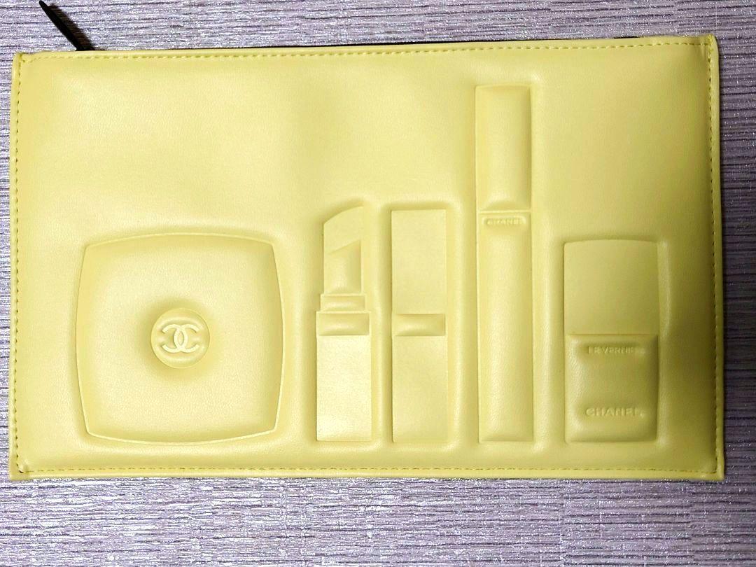 Chanel Codes Couleur Yellow Makeup Pouch bag in Box