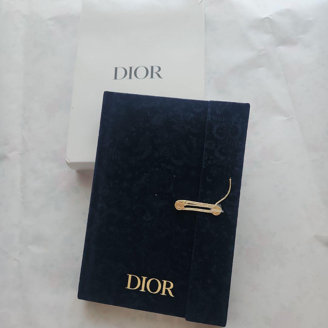 Dior Navy Velvet Notebook Memo Pad Novelty in Box