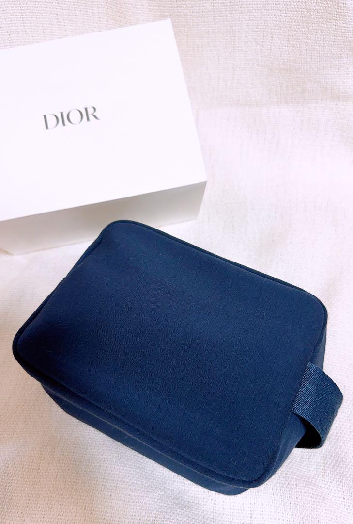 Dior Large Navy Pouch Travel Bag