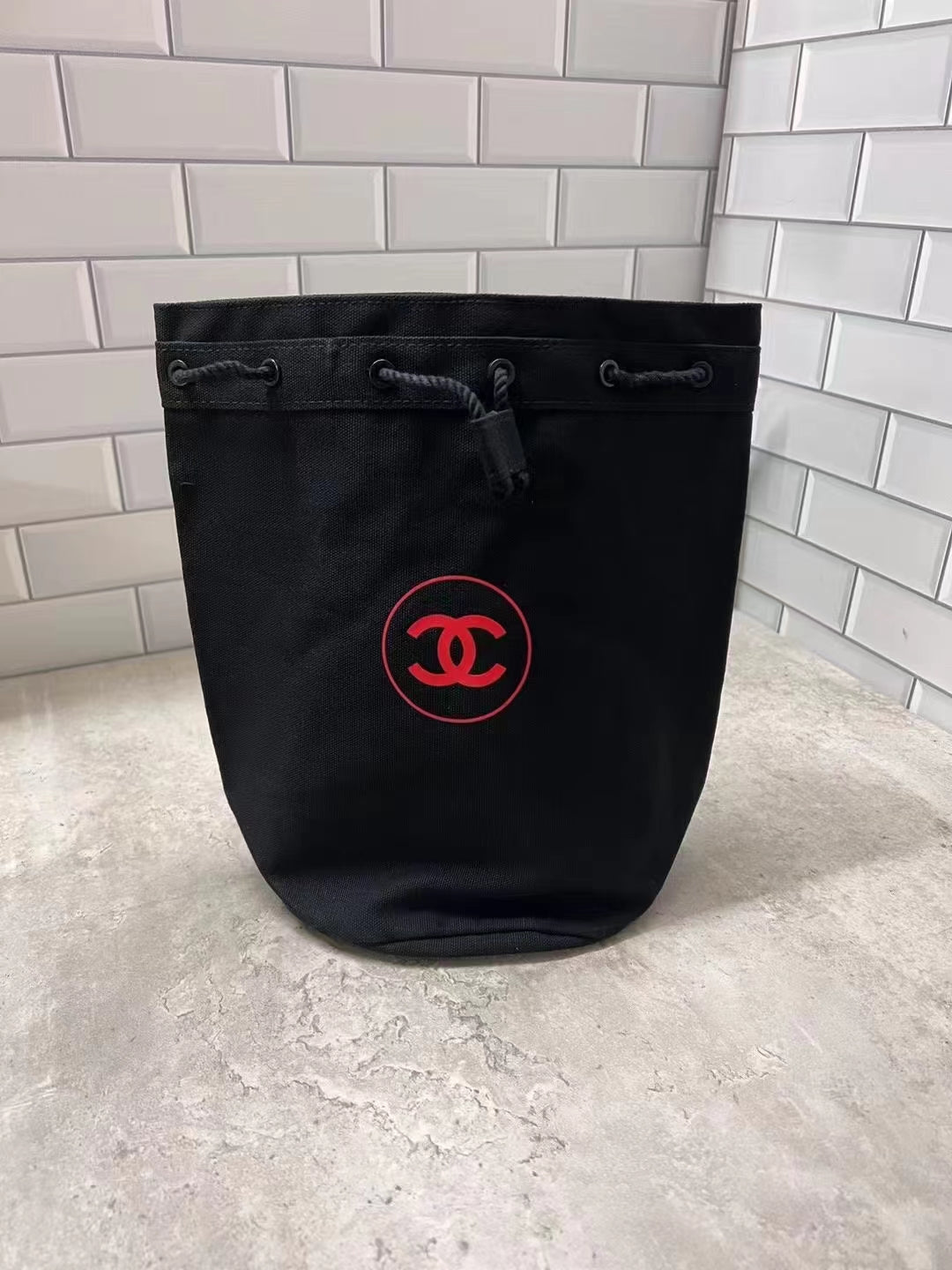 Chanel Black Makeup Drawstring bag 2021