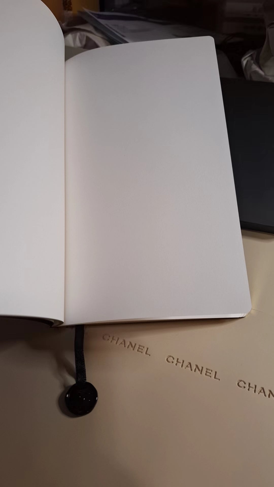 Chanel Leatherette Notebook Memo Pad with logo charm Novelty Limited