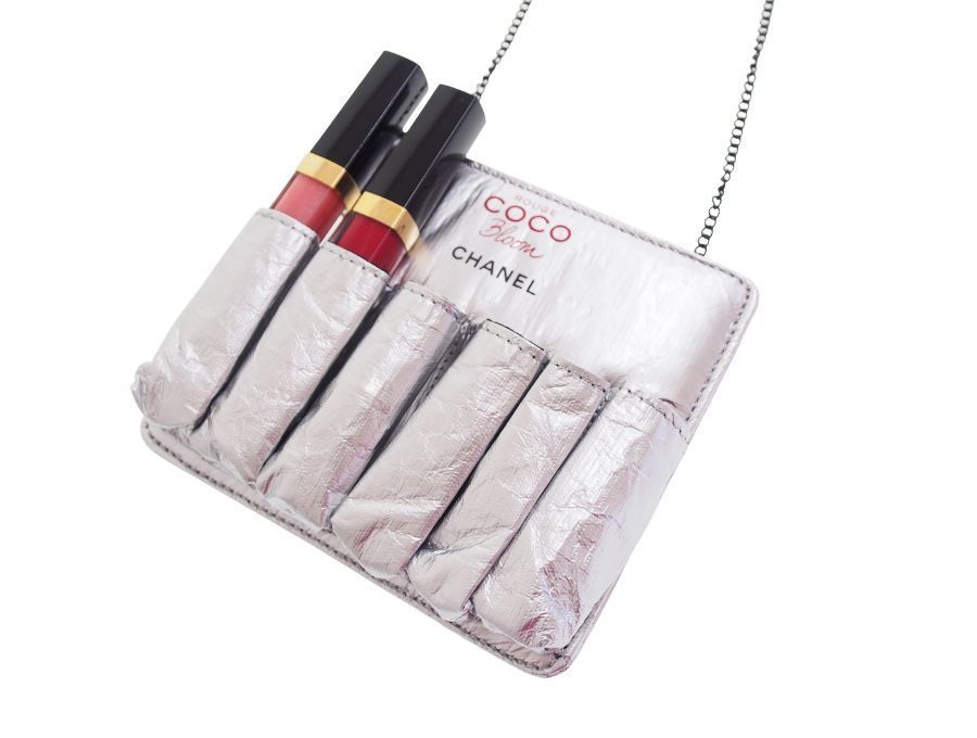 Chanel Rouge Coco Bloom Lipstick Small Box Holder with Chain RARE