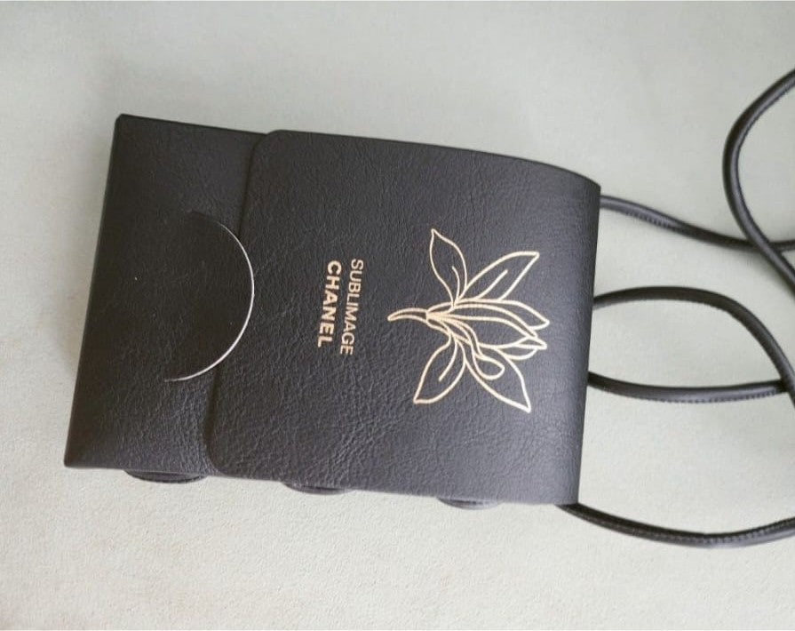 Sublimage Chanel  leather Storage Case Holder with strap