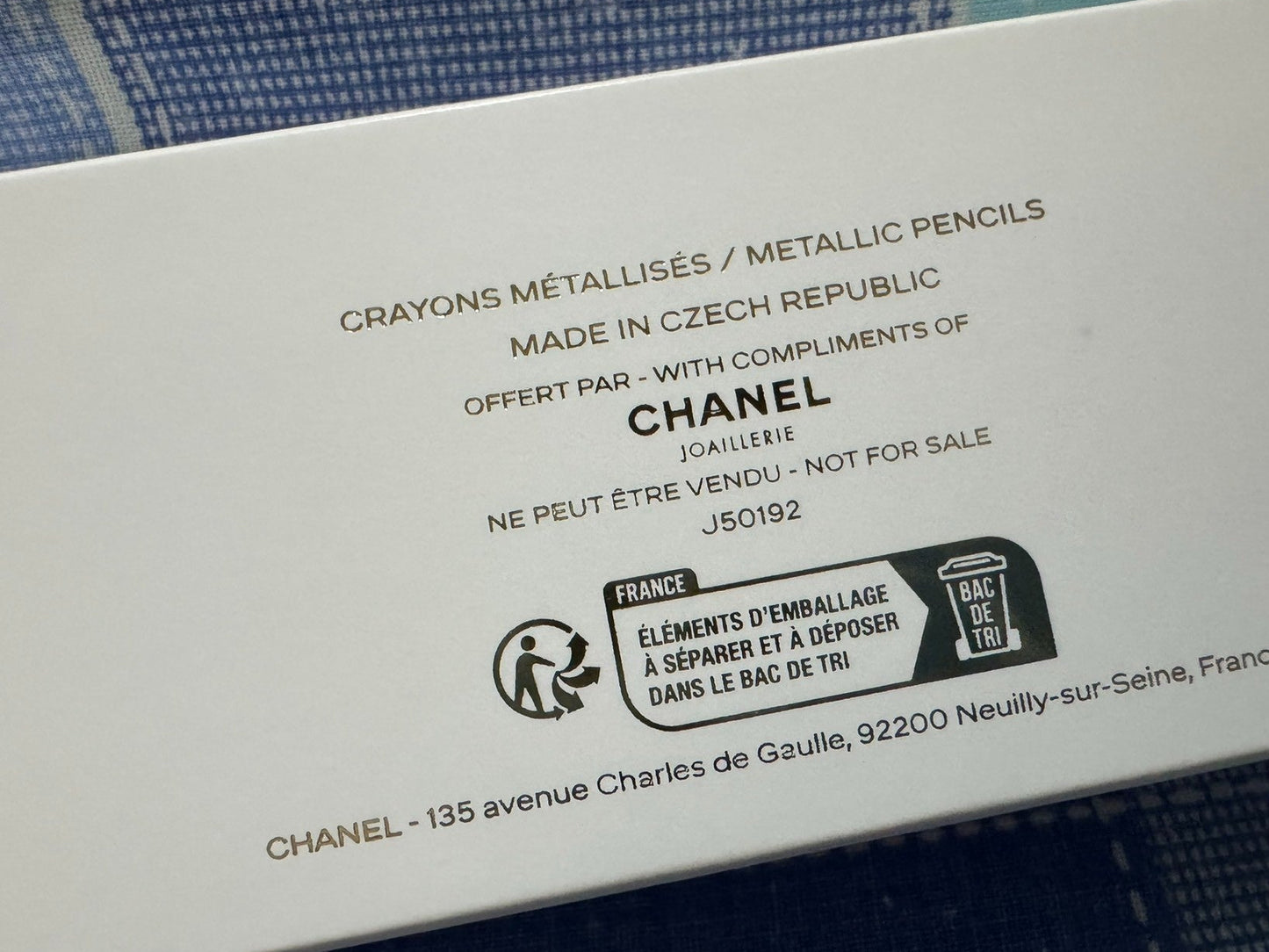 Chanel colour Pencils Set of 3pcs with cards VIP Gift