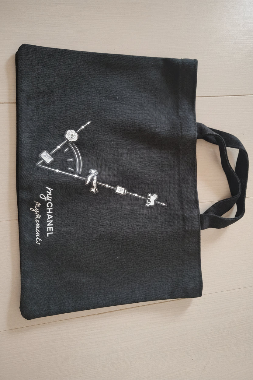 Chanel Luxury Jewelry My Moment tote bag with camellia charm
