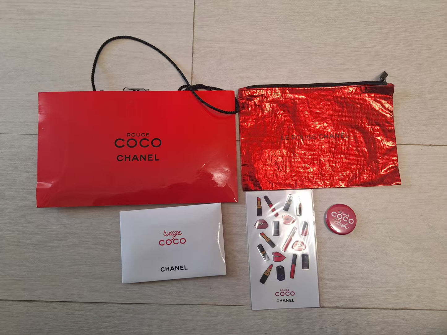 Chanel lucky set with small Makeup Pouch bag & gifts