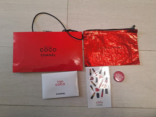 Chanel lucky set with small Makeup Pouch bag & gifts