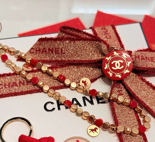 2026 Chanel Year of Horse bead phone strap with charm