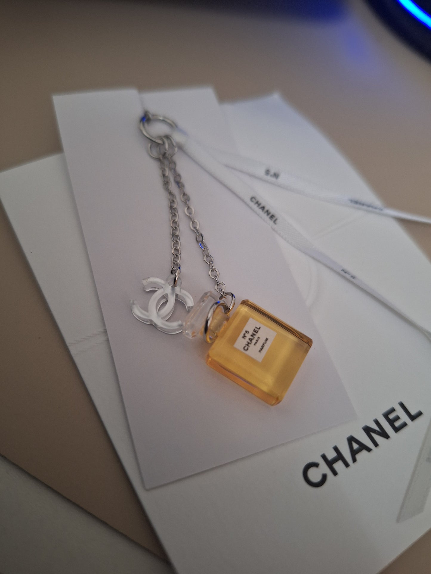 Chanel No.5 Key Chain Charm Miniature from calendar