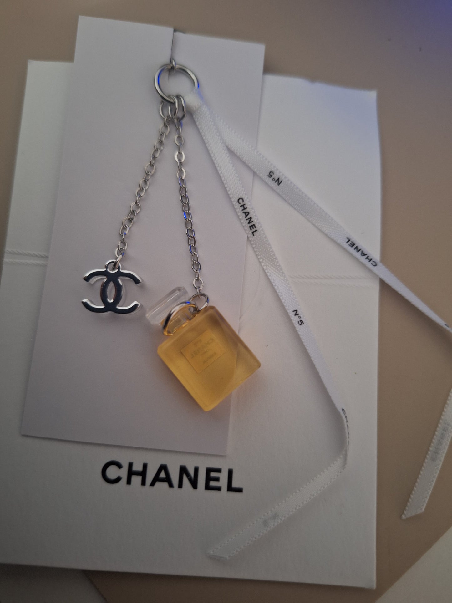 Chanel No.5 Key Chain Charm Miniature from calendar
