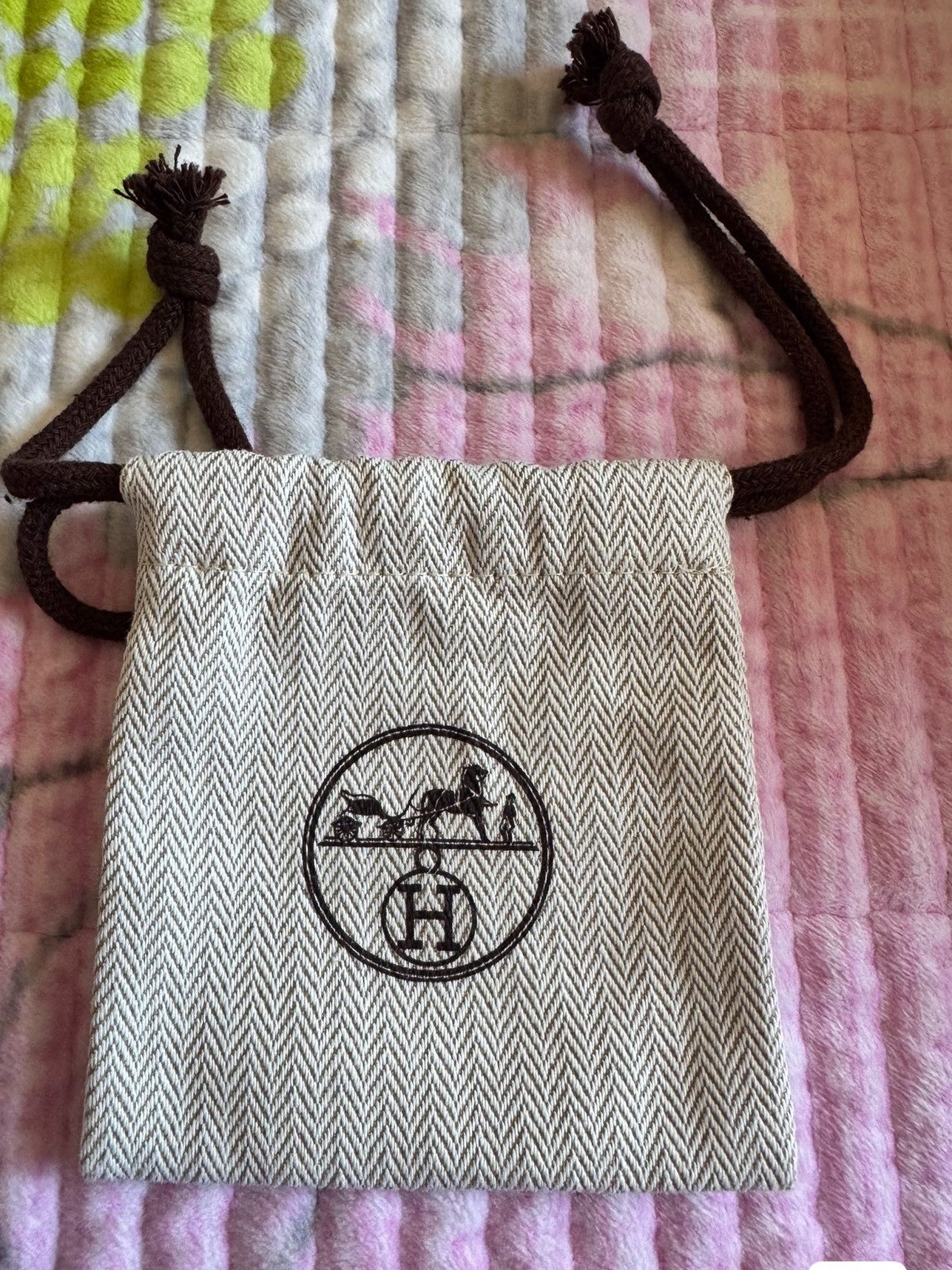 Hermes padlock dust bag