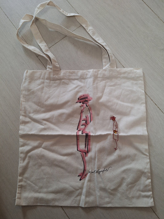 Chanel Mademoiselle Prive tote Shopping Canvas Bag VIP with Brooch pin
