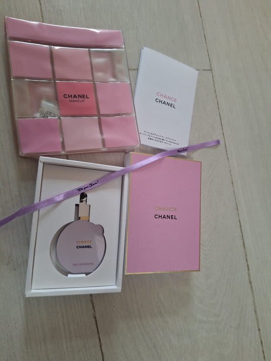 Chanel chance bottle charm with small jelly pouch
