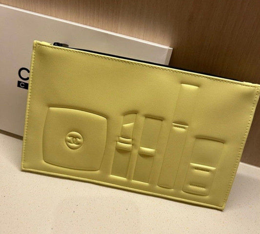 Chanel Codes Couleur Yellow Makeup Pouch bag in Box