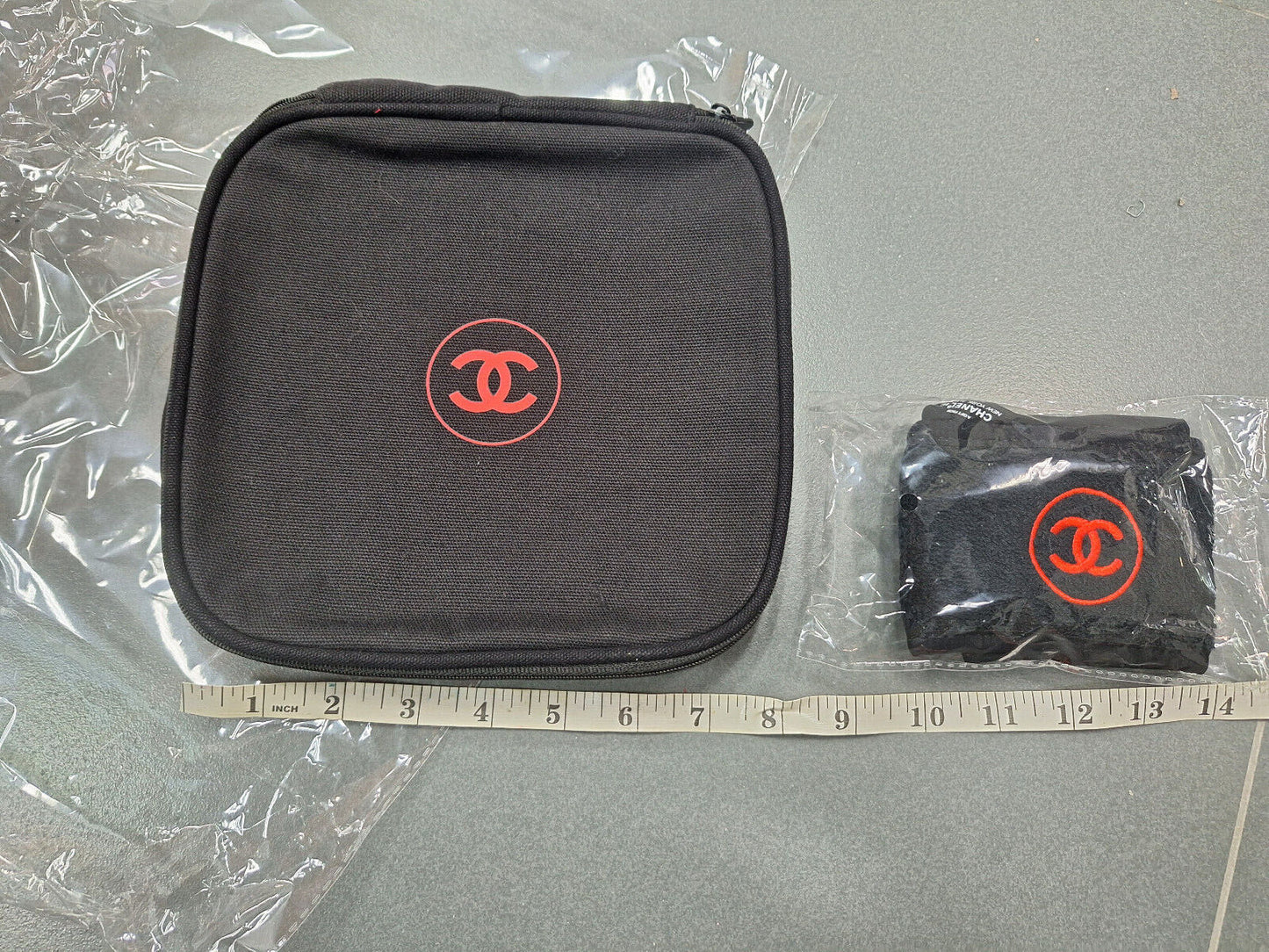 Chanel Large Makeup Storage Case with Face Wash Towel Set
