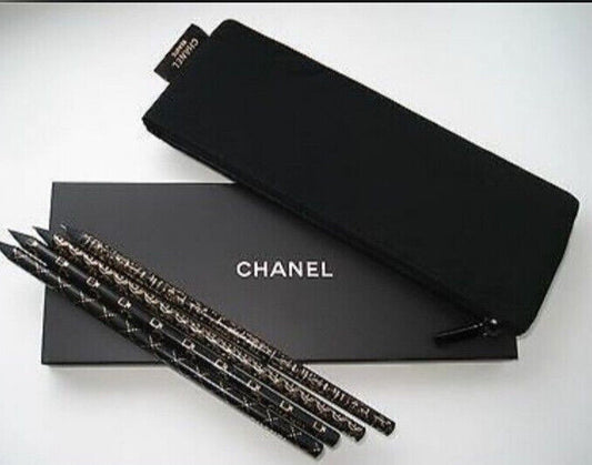Chanel Pencils Set of 4pcs with pencil case VIP Gift