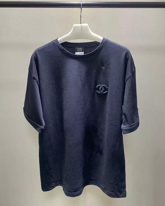 Chanel Navy Logo Cardigan Uniform from Chanel uniform Unisex