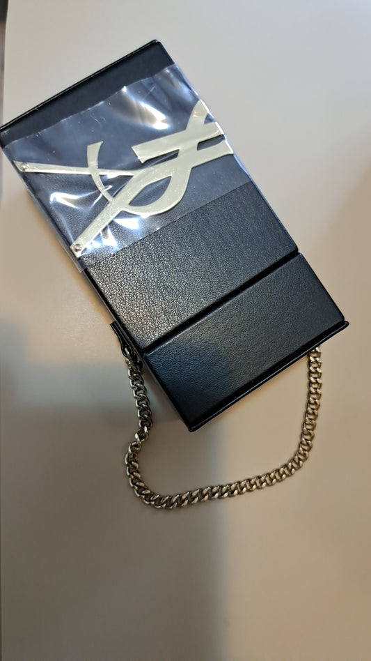 YSL Cigaratte Lipstick Small Box Holder with Chain RARE