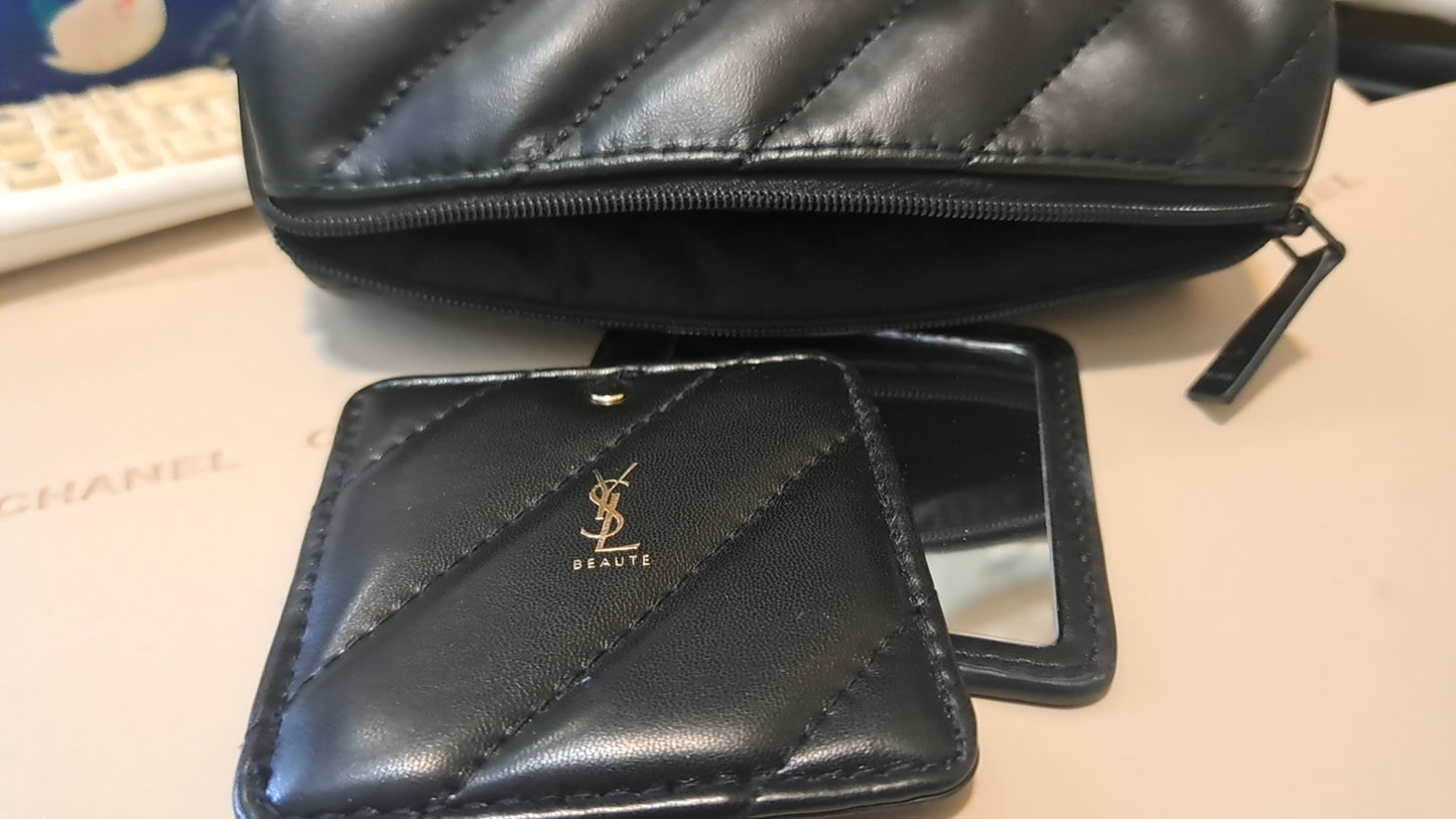 YSL Makeup pouch with Slide mirror RARE
