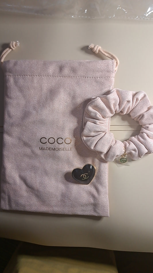 Chanel coco mademoiselle hairtie with heart charm