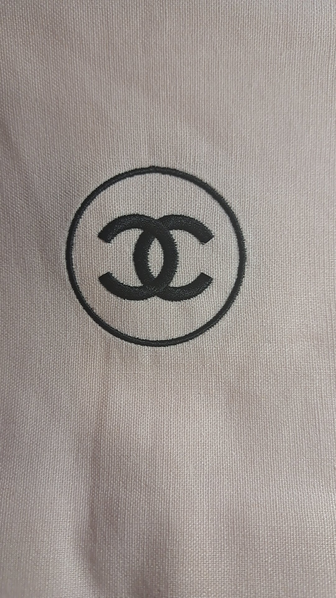 Chanel le lift pink large linen Pouch Bag + makeup bag set