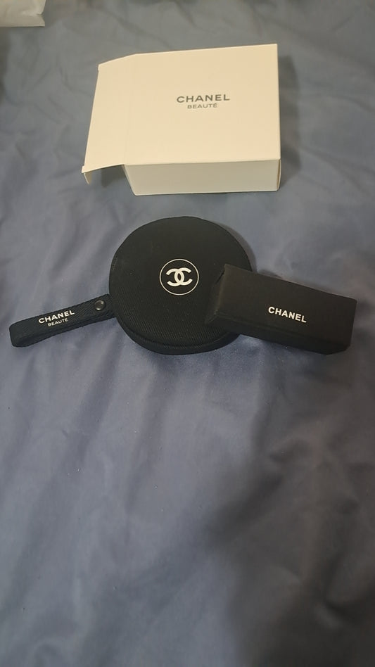 Chanel Small round storage pouch with lipstick case