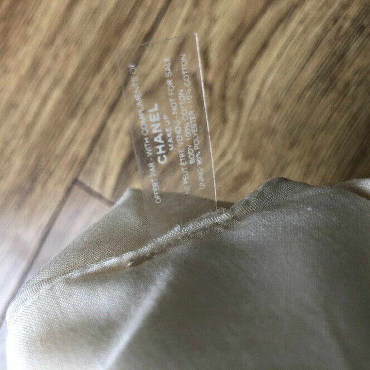 Chanel Ivory Makeup Drawstring bag with DIY jelly bucket