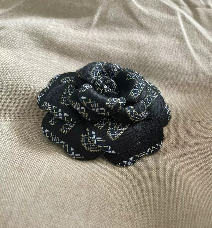Chanel tweed Camellia sticker for packaging x 3