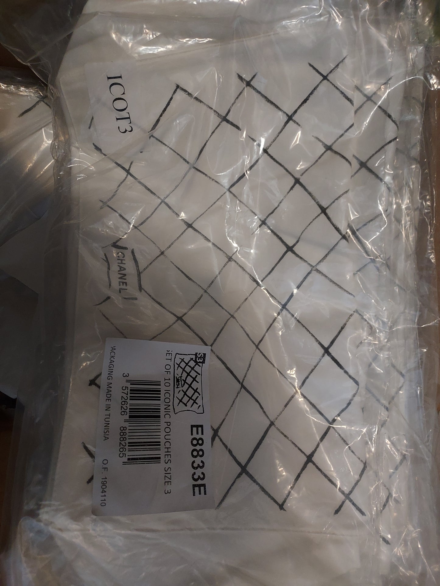 Chanel White Karl Lagerfeld Large Dust Bag packaging for classic Jumbo ICOT3