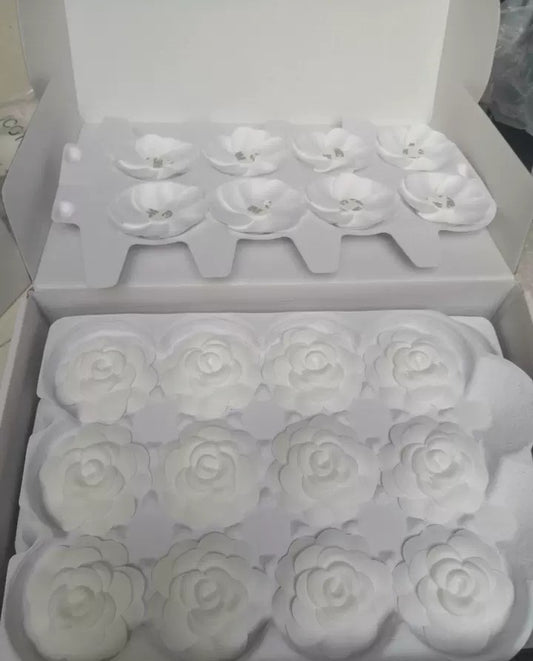 Chanel White Classic Camellia sticker for packaging x 24pcs