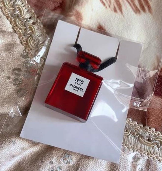 Chanel Red Bottle Plastic Charm NO 5 L'EAU VIP GIFT