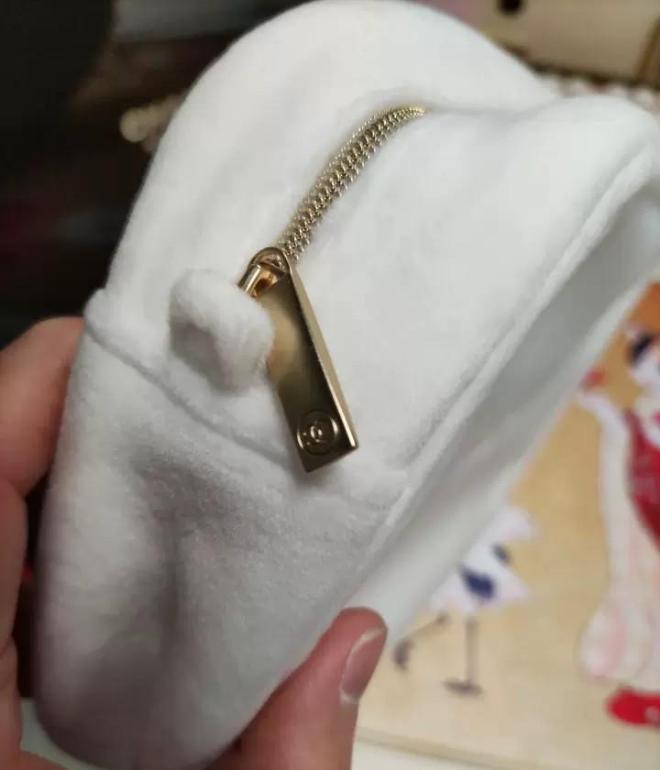 Chanel skincare White Large pouch bag