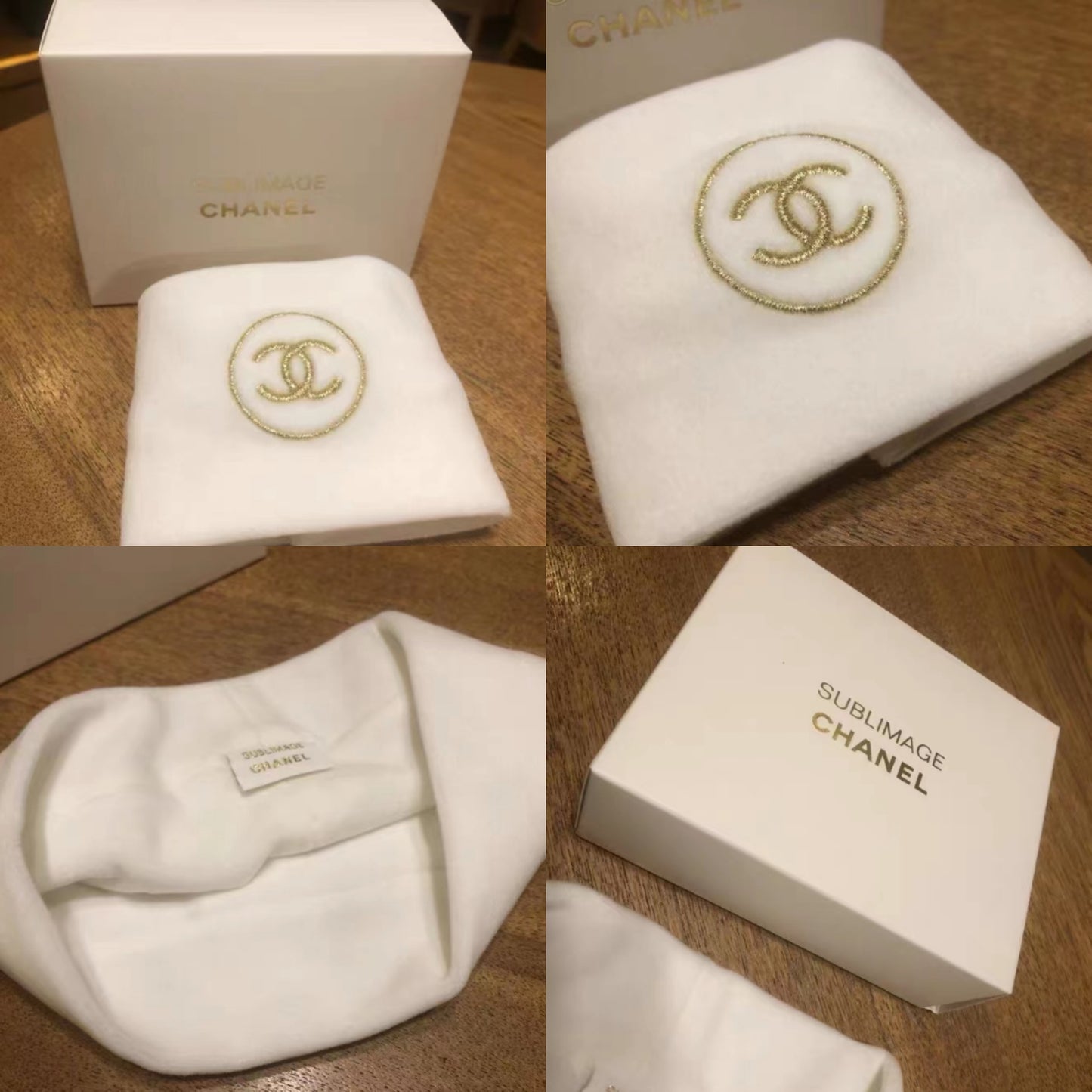 Chanel Sublimage Headband Ivory Gold Logo New in Box