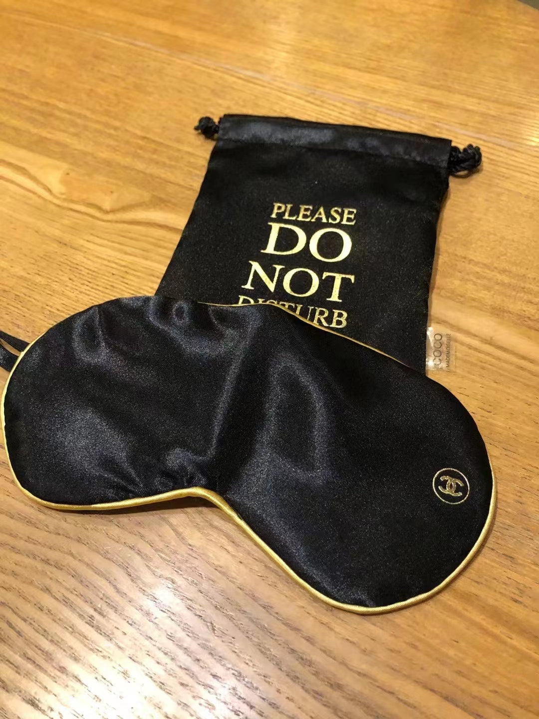 Chanel DO NOT DISTURB sleeping mask with pouch bag and Door Tag