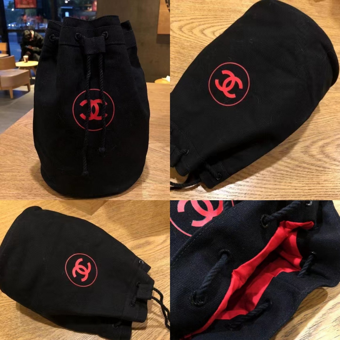 Chanel Black Makeup Drawstring bag 2021