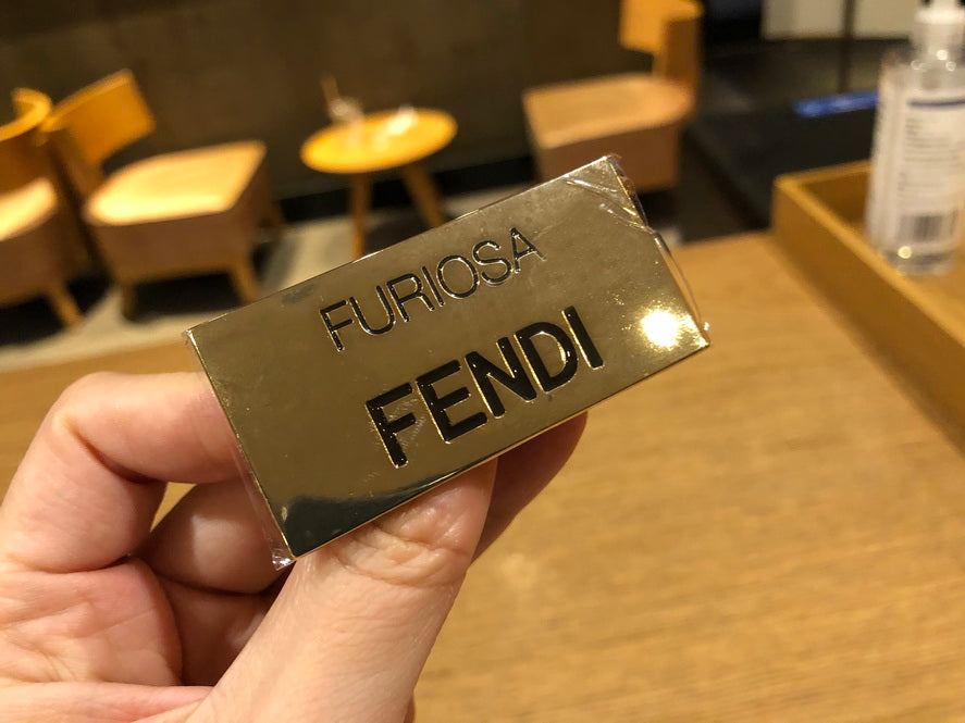 FENDI Metal Pin Badge Brooch uniform Rare