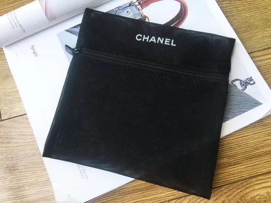 Chanel Mesh Pouch Makeup Bag Black